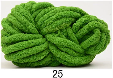 Super‑chunky Iceland chenille yarn, polyester, 2 cm thick single‑strand, 250 g bundle