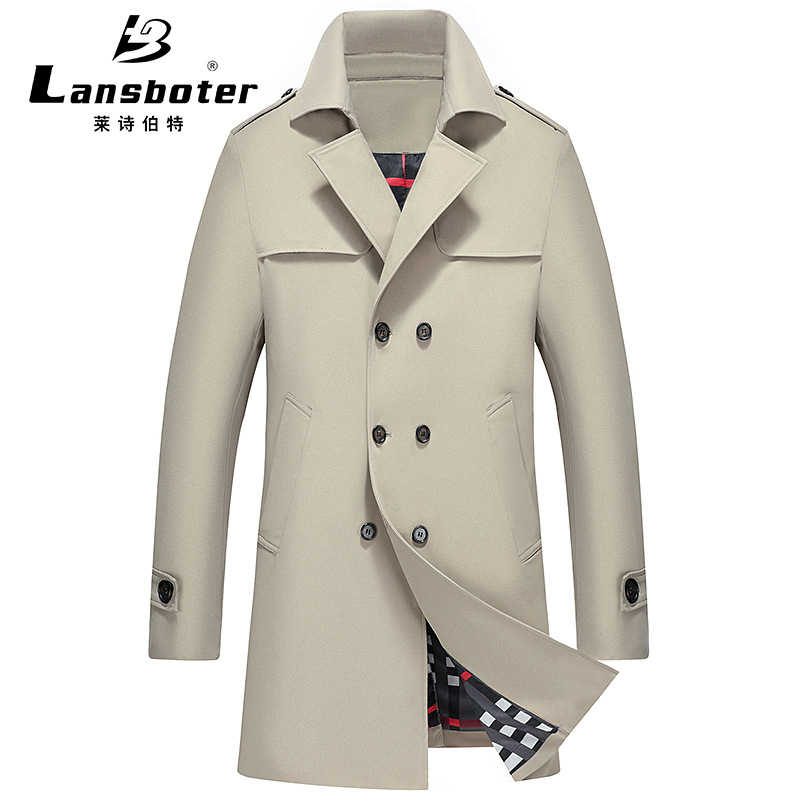 Demi-season long trend trench coat