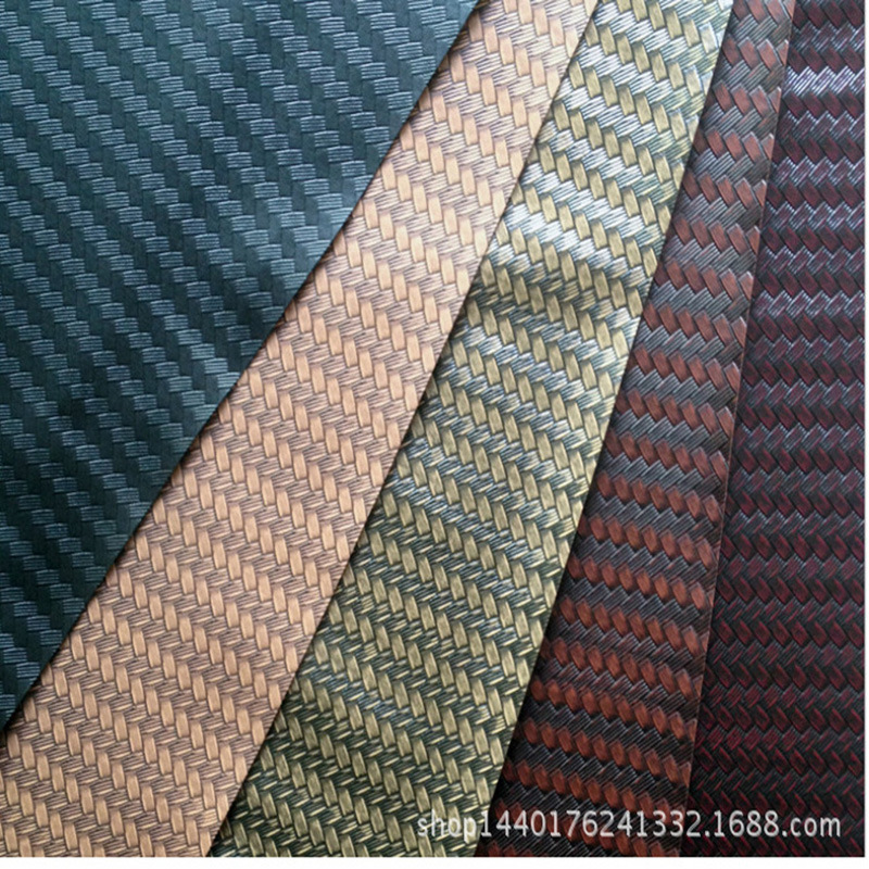 厂家现货直销pvc皮革面料 批发仿古编织纹 人造革酒店菜谱面料革