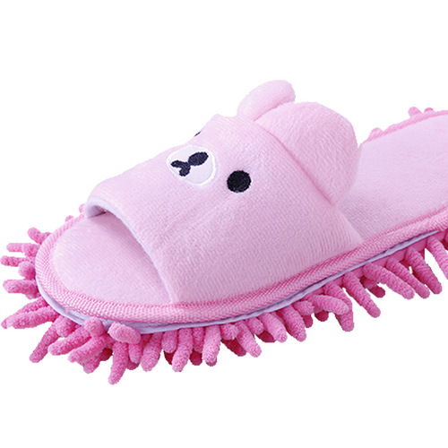 Letter to Shang Bestselling Lazy Mop Slippers for Children and Adults, Parent-Child Cartoon Mopping Slippers, Acrylic, Washable