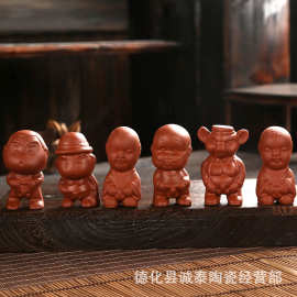 紫砂尿童摆件 撒尿娃娃茶宠茶具配件 庙会套圈玩具地摊热卖工艺品