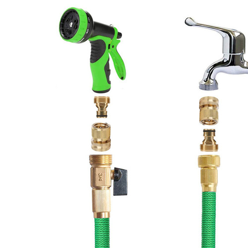 Amazon brass 3/4 hose quick connector garden water pipe connection male and female connector accessories 6-point quick connector