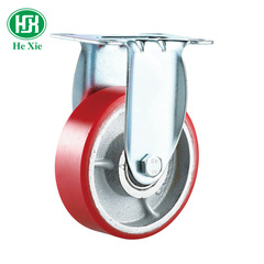 Medium-sized polyurethane iron core PU wheel, 3-inch corner wheel, 4-inch flat plate wheel, load-bearing castor, 5-inch PU treaded wheel roller