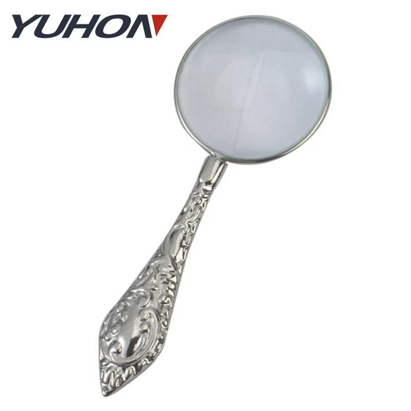 4,5 см ручной мини-металлический Европейский узор Ручка Лупа HD чтение позолоченный/серебристый