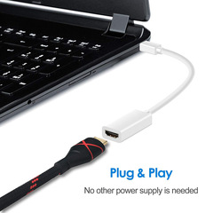 MINI DP轉HDMI轉換線電腦雷電minidp to HDMI接口4K高清轉線器