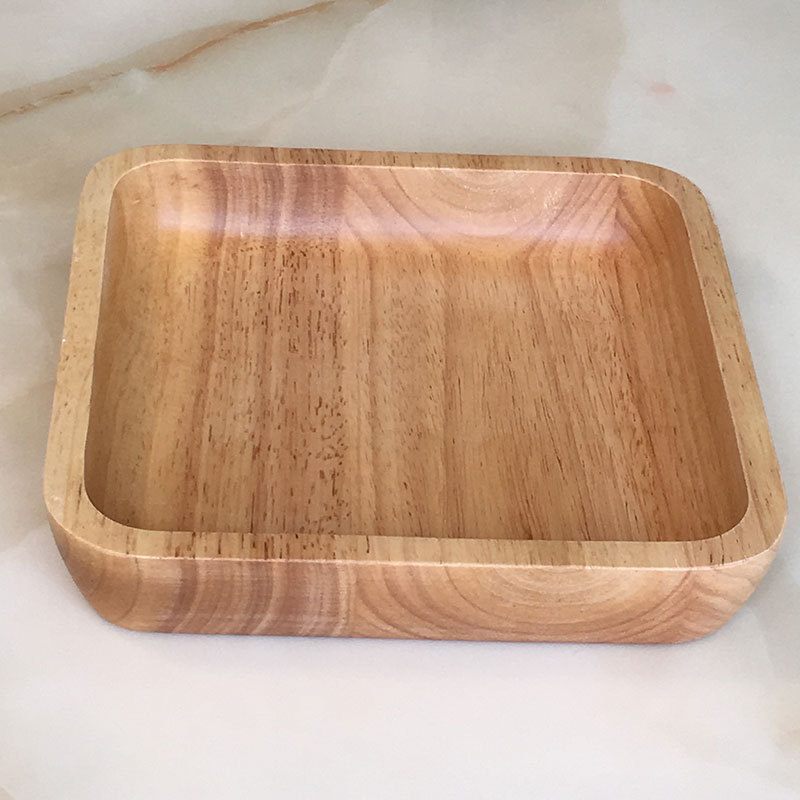 Suministro directo de fábrica de cuencos de madera cuadrados de madera maciza