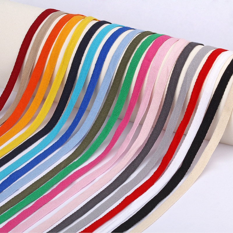 Cotton Ribbon Series 1cm Wide Herringbone Cotton Ribbon for Baby and Children's Clothing, Binding Tape, Herringbone Tape, Bow Edge Trim