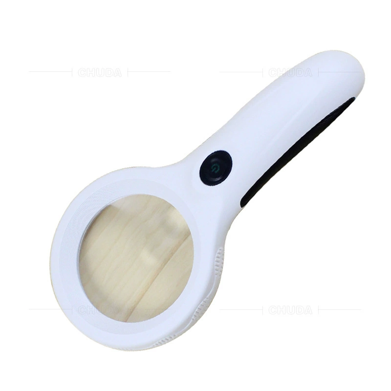 Ручная 8 светодиодных ламп Chuda черно-белая с проверкой банкнот, нескользящая ручка, увеличительное стекло № 9586