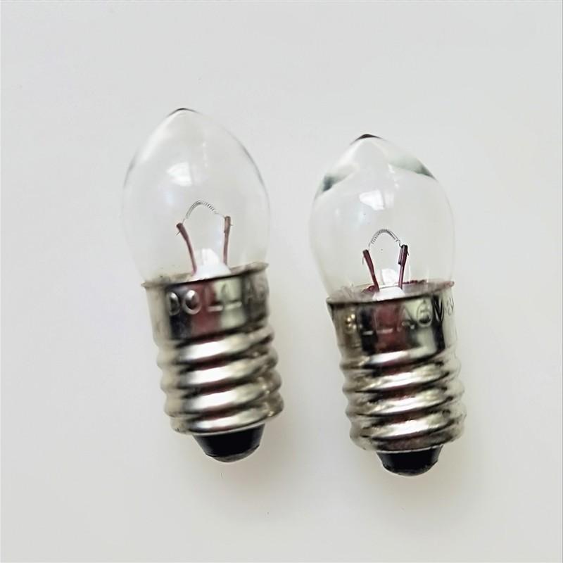 Pointed bulb 6V6W Screw E10 Halogen bulb Flashlight Lamp beads Instruments Optometry Light bulb