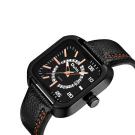 速卖通 欧蕾新款皮带手表 男士军事时尚夸张潮流腕表厂家批发