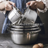 Factory wholesale thickened stainless steel basin non -magnetic reverse seasoning cylinder baking egg basin to deepen the wash basin wholesale