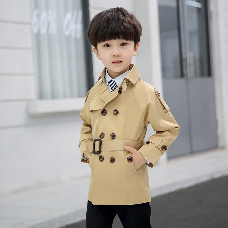 2024 spring and autumn children's clothing boys' trench coat casual Children's mid-length coat factory direct sales one-piece delivery