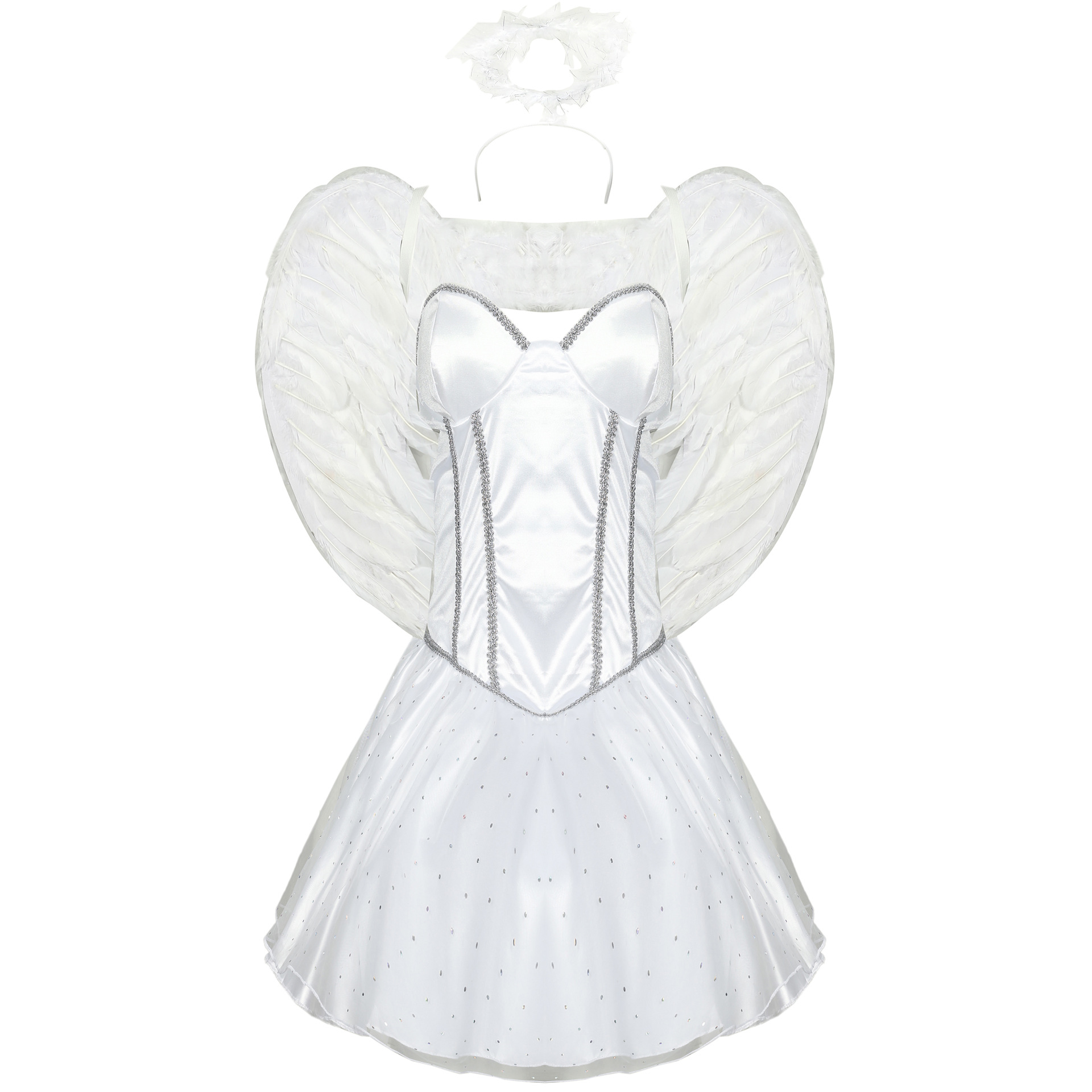 Disfraces de Halloween 2024 M-XL Talla grande Disfraz de vampiro de Halloween COS Disfraz de ángel blanco Disfraz de princesa elfa para mujer para fiestas navideñas