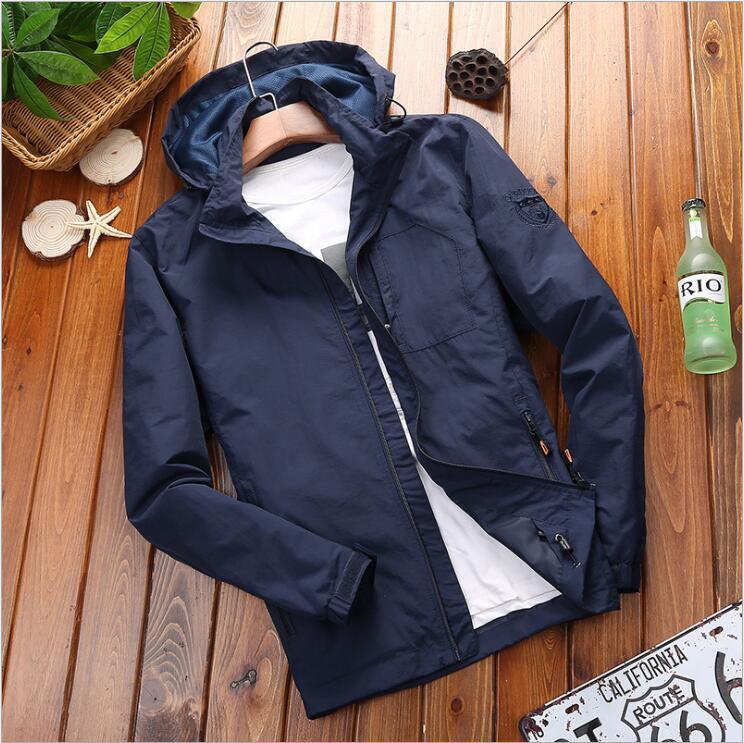 Spring and Autumn Men's Outdoor Mountaineering Jacket Quick-drying Large Size Middle-aged Loose Thin Waterproof Jacket Trendy 1261 Spring and Autumn Men's Outdoor Mountaineering Jacket Quick-drying Large Size Middle-aged Loose Thin Waterproof Jacket Trendy 1261