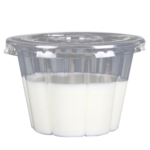 Disposable pudding cup, yogurt cup with lid, 200ml double-skin milk bowl, plastic jelly box, sauce cup, high temperature resistance