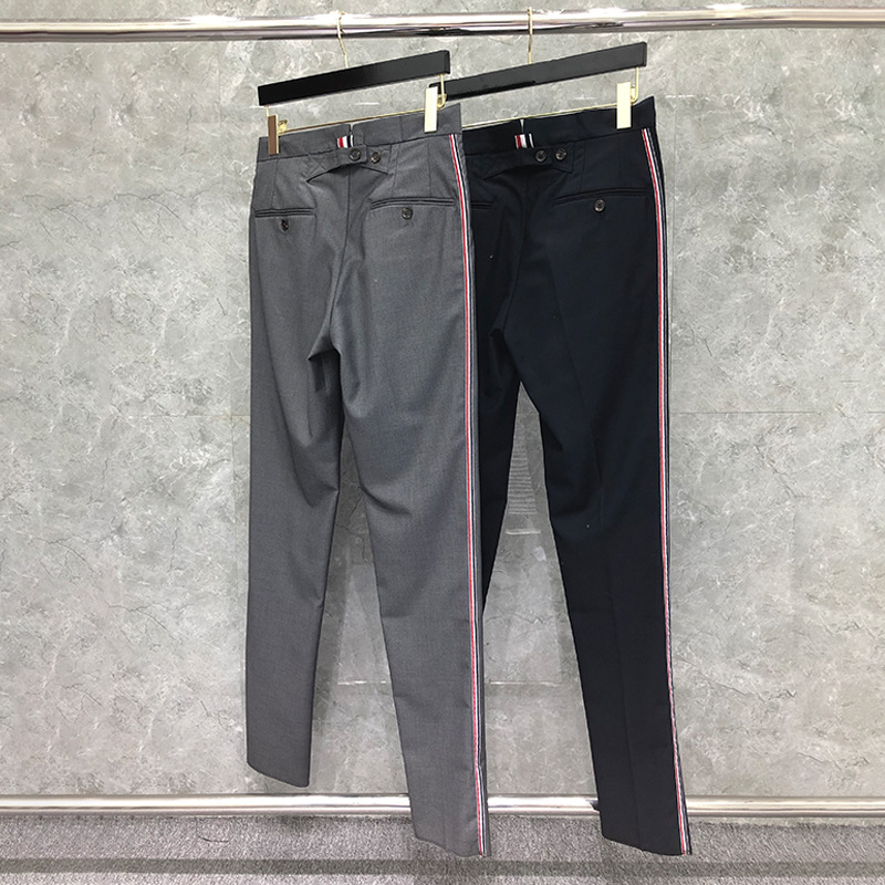 Dongguan brand factory direct TB trousers business men's pants unilateral webbing four bars men's professional suit pants