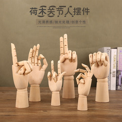 Hot-selling creative wooden human joint hand model ornaments studio office desktop rotatable personalized decorative ornaments