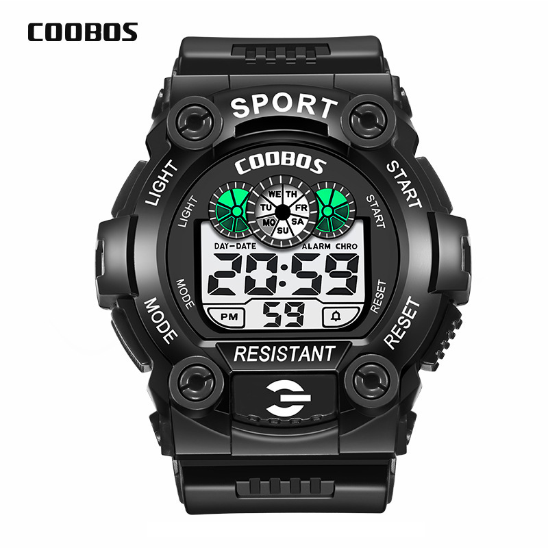 Kubaoshi men's watch trendy waterproof luminous men's multi-functional watch for middle school students 1008