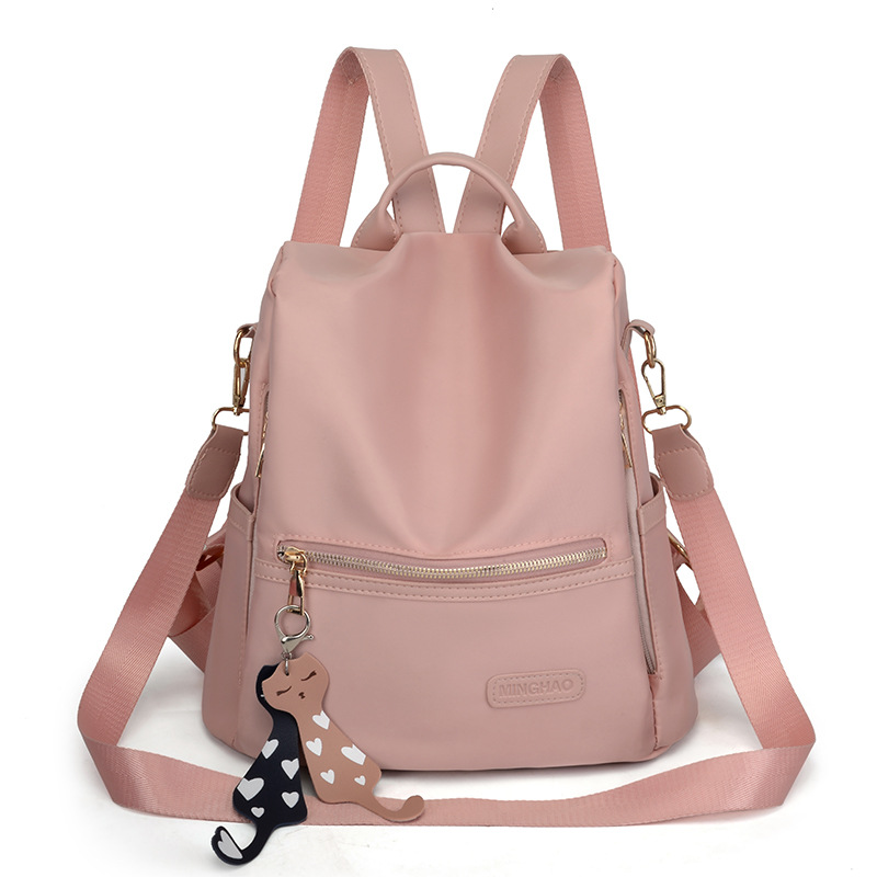 Mochila de bolsa transfronteriza para mujer 2024 nueva mochila de mujer de moda de viaje antirrobo tela Oxford de moda ligera a juego