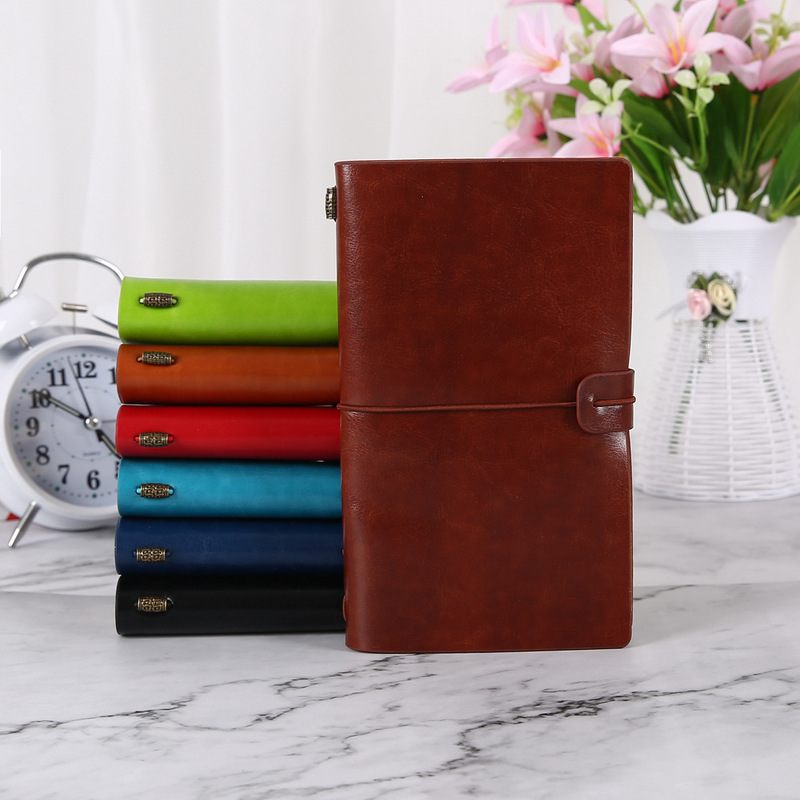 A6 Notebook Retro Travel Notebook Business Notebook Gift Box Set Ready-Made Cultural and Creative Loose-Leaf Notebook Diary Logo A6 Notebook Retro Travel Notebook Business Notebook Gift Box Set Ready-Made Cultural and Creative Loose-Leaf Notebook Diary Logo