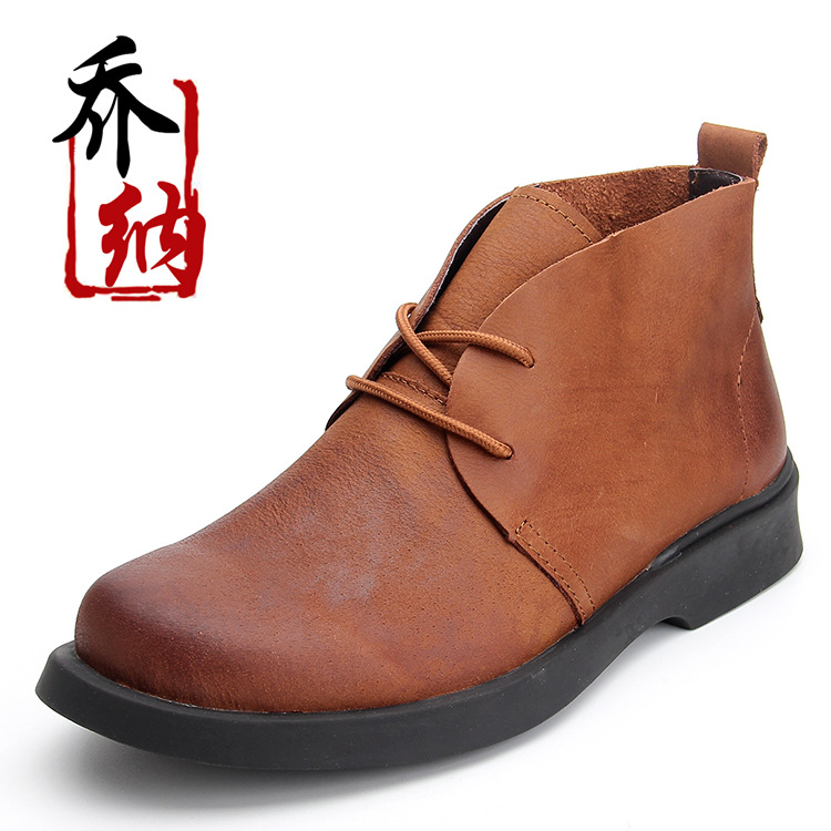 가을과 겨울 하이탑 가죽 신발 소가죽 신발 유럽과 미국 캐주얼 대외 무역 남성 신발 원래 마틴 작업복 짧은 부츠