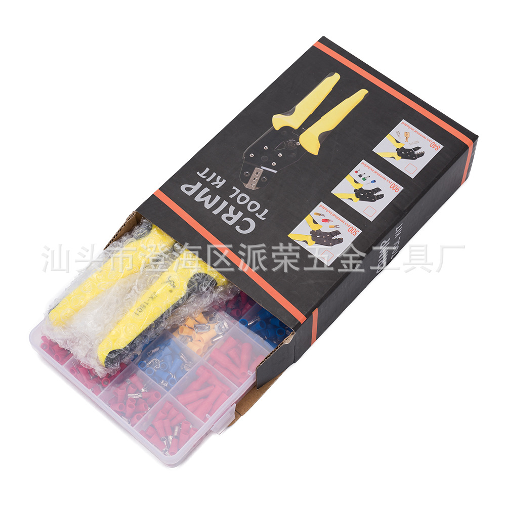 Juego de Alicates de Crimpado de Terminales de Trinquete PaiRong para Comercio Electrónico Transfronterizo, Alicates de Crimpado de Terminales de Presión en Frío Multifuncionales de Múltiples Especificaciones