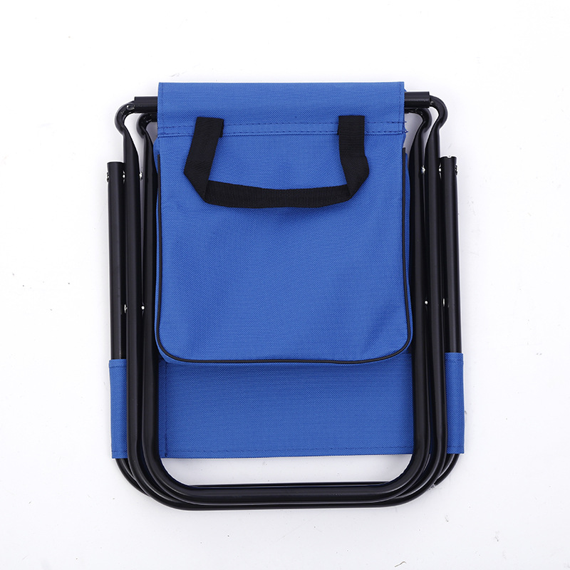 Silla plegable portátil para camping, playa o pesca, diseño simple con respaldo, producción profesional
