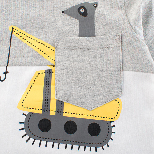 27kids brand children's clothing spring new style boys long-sleeved T-shirt children's clothing manufacturer direct sales one piece drop shipping ins