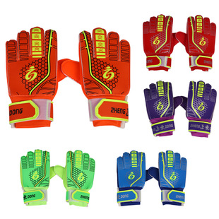 612 Amazon Goalkeeper Gloves Primary and Secondary School Football Gloves with Finger Protection Children Latex Goalkeeper Gloves Cross Border