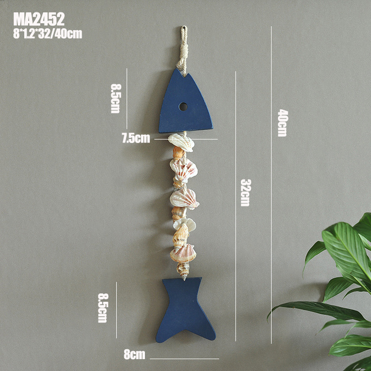 Fishbone bienvenida listado Mediterráneo decoración del hogar colgante de pared de madera creativa tablero colgante-myrion