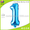 Balloon, blue letters and numbers, layout, 40inch