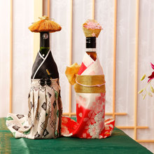 跨境创意红酒瓶装饰衣服红酒柜陈列摆件圣诞装饰品酒瓶和服酒瓶套