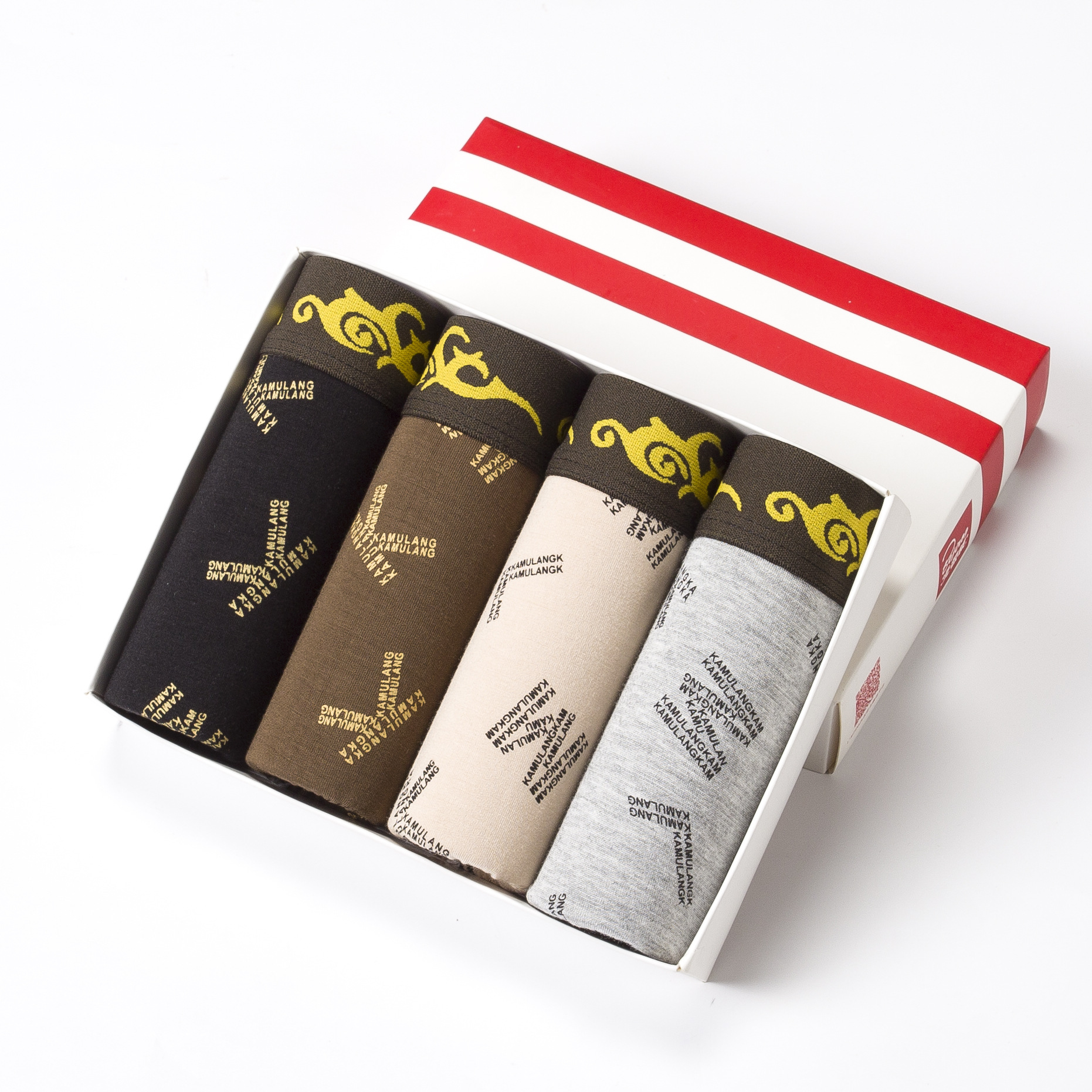 Ropa interior de los hombres boxeadores de los hombres de algodón puro suelta más tamaño personalidad juvenil transpirable boxeadores de cintura media al por mayor