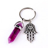 Fashionable crystal, pendant, metal multicoloured keychain