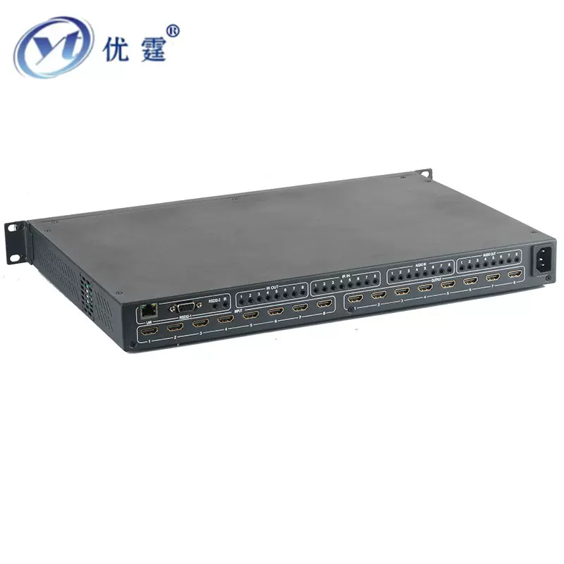 优霆HDMI矩阵8进8出 无缝切换器 带视频拼接墙 RS232网络IP中控