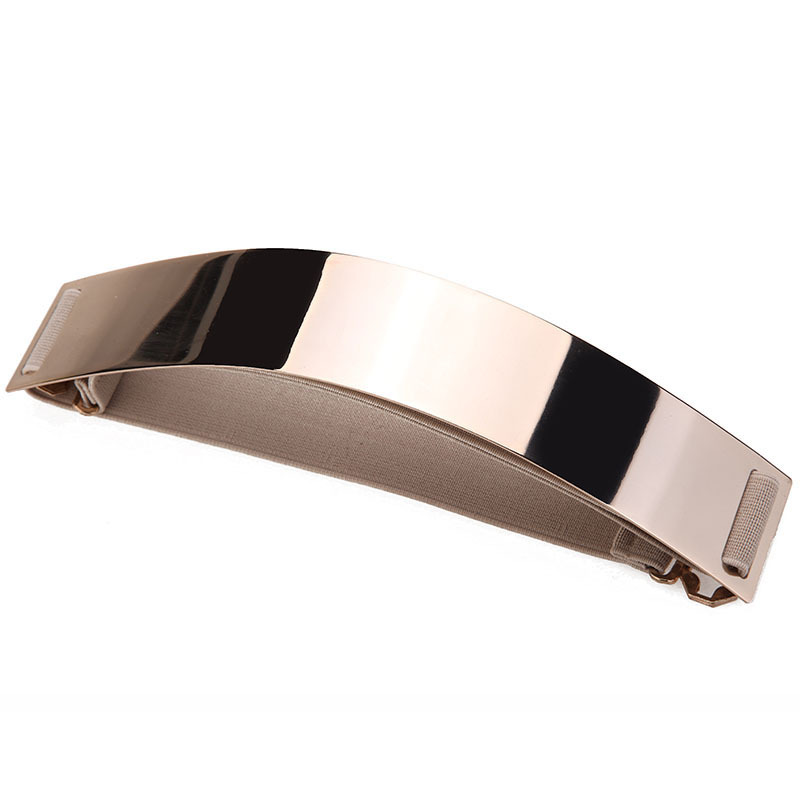 Xu Xiaoxiao misma hoja de metal estilo Coreano espejo oro cinturón ancho elástico decorativo las mujeres la cintura del sello A81