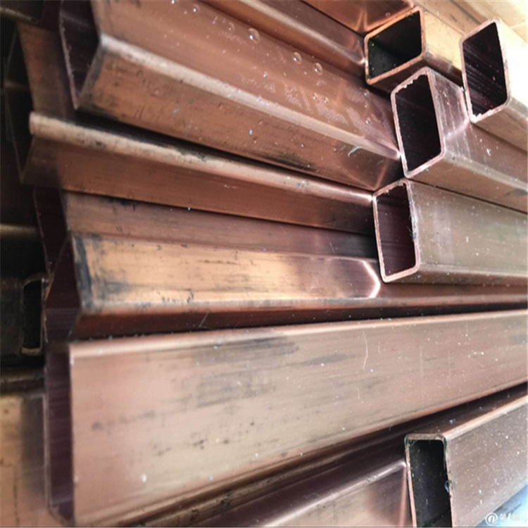供应t2紫铜方管 紫铜管 紫铜方通 无氧铜管 制冷铜管 异型铜管