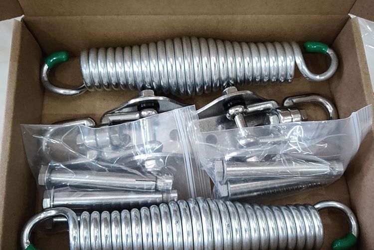 Amazon 304 Acero inoxidable swing gancho fijo placa colgante silla hamaca accesorios 360 giratorio gancho fijo