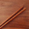 Detomate Indonesian Tiemu pointed chopsticks, half -body carved turtle shell three -line chopsticks, wooden daily household chopsticks