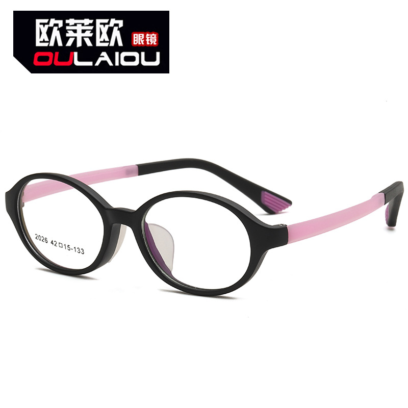 Oleo 2025 New Oval Kidsren's Glasses Frame Tr90 Glasses Frame Silicone Nose Pad Rubber Foot Cover Myopia