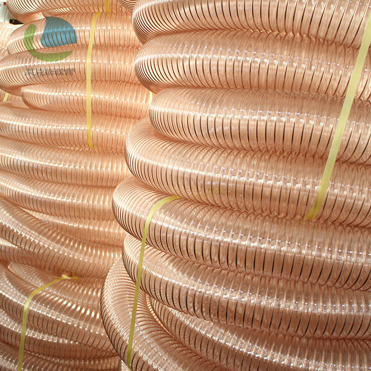 聚氨酯PU钢丝管伸缩软管通风排气钢丝软管过粉尘软管厂家直销