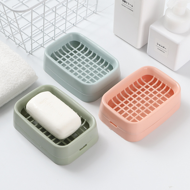Bathroom Drain Double-Layer Soap Box Creative Plastic Travel Soap Box Bathroom Soap Rack Handmade Soap Holder