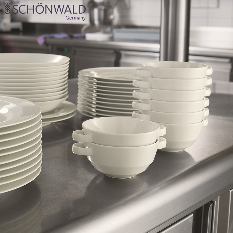 German imported/Allure/kitchen high-star hotel restaurant white ceramic tableware rice salad soup bowl German imported/Allure/kitchen high-star hotel restaurant white ceramic tableware rice salad soup bowl