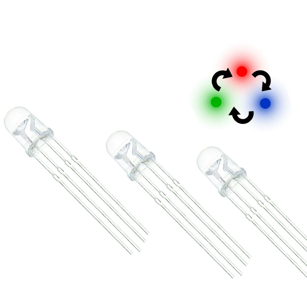 СИД 5ММ полного цвета Инь и Янг тумана прозрачное Полное 4 фута Красная Зеленая Синь 3 красит РГБ контроллабле красочное