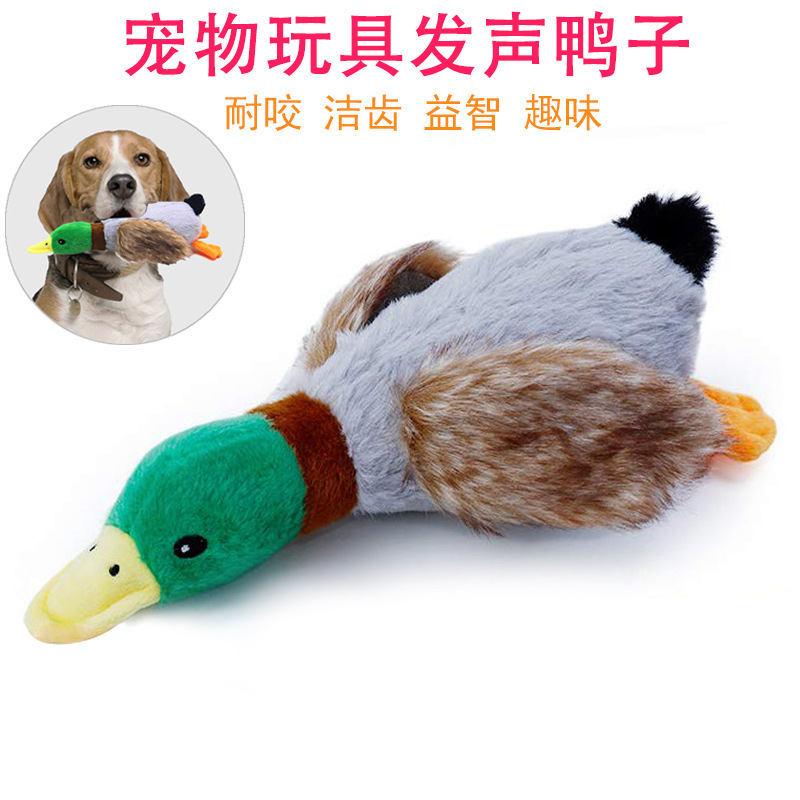 Cross-border new pet toy plush sound duck dog toy 28cm simulation wild duck pet supplies Cross-border new pet toy plush sound duck dog toy 28cm simulation wild duck pet supplies