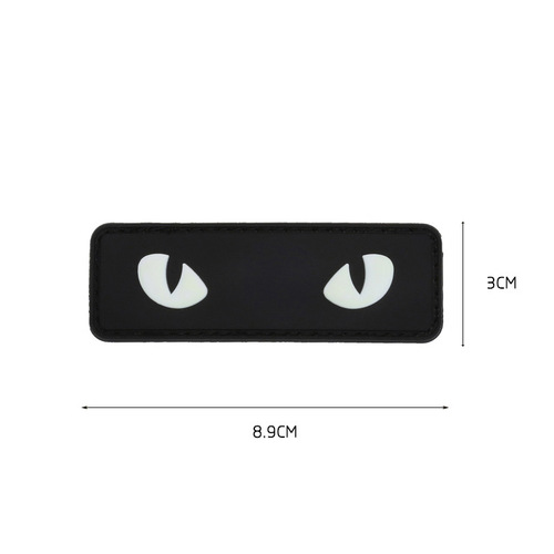 Luminous Cat Eye Morale Patch Tactical Adhesive Seal Little Devil Fast Helmet Velcro Seal Military Combat Identification Seal