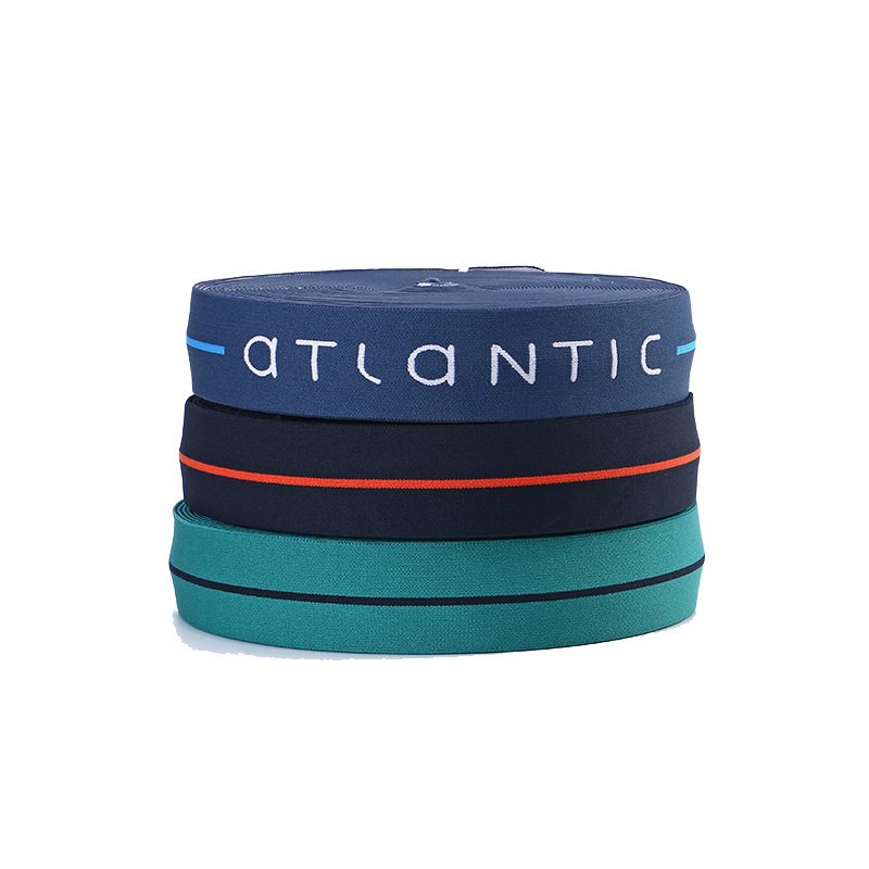 头灯字母提花宽松紧带 锦纶电脑提花提字松紧带 加厚内衣裤松紧带