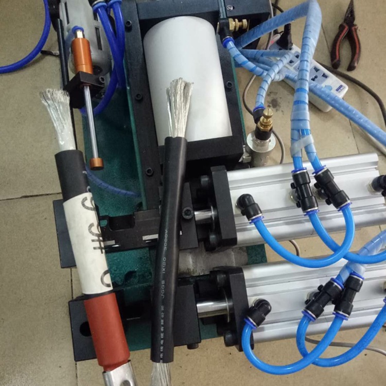 气电式卧式剥皮机半自动剥线机电缆线脱皮机电线去皮机长度可调