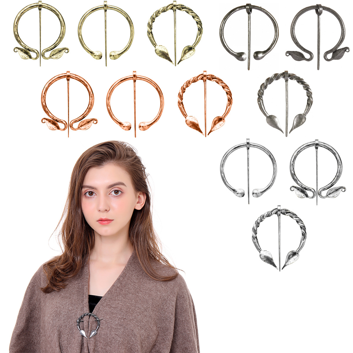 retro creative brooch