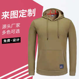 跨境纯色长袖连帽卫衣男女情侣帽衫毛圈套头卫衣休闲带帽运动卫衣